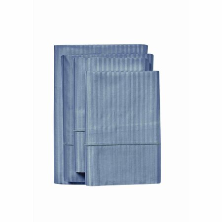 Kathy Ireland 500 Thread Count Damask Stripe Sheet Set with Optifit - California King - Classic Blue 1234CKCBL